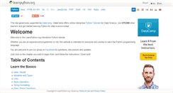 Desktop Screenshot of learnpython.org